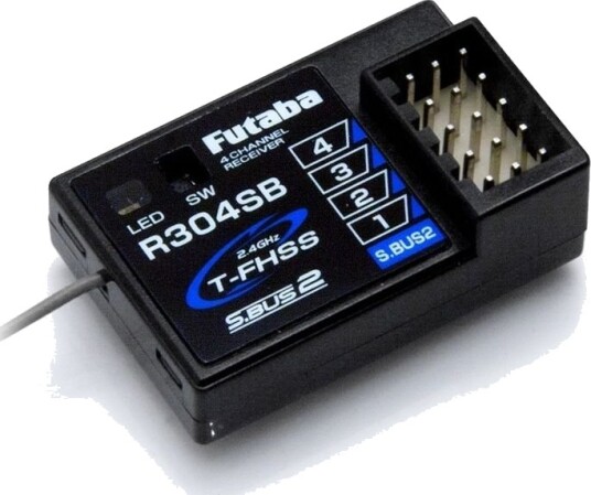 Futaba 05102611-3 Receiver R304SB 4-K S.Bus2 T-FHSS HV Car/Boat
