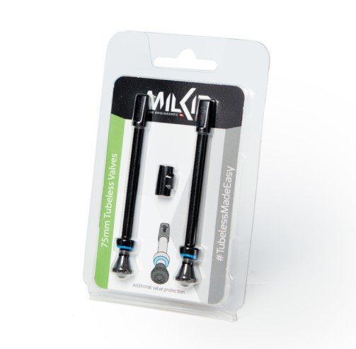 Milkit Tubeless Ventilsett  2 stk. 75mm
