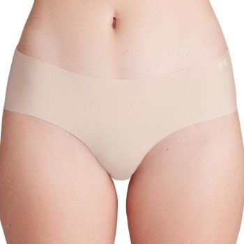 Under Armour Truser 3P Pure Stretch No Show Hipster Beige Medium Dame