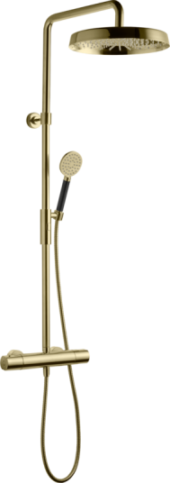 Tapwell ARM7200 Takdusj med trykk- og termostatstyrt dusjbatteri-Honey Gold