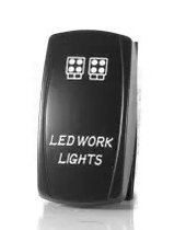 Lumen work light bryter. Bryter til bil. Kan brukes både på 12 og 24v. LED lampe for indikasjon.