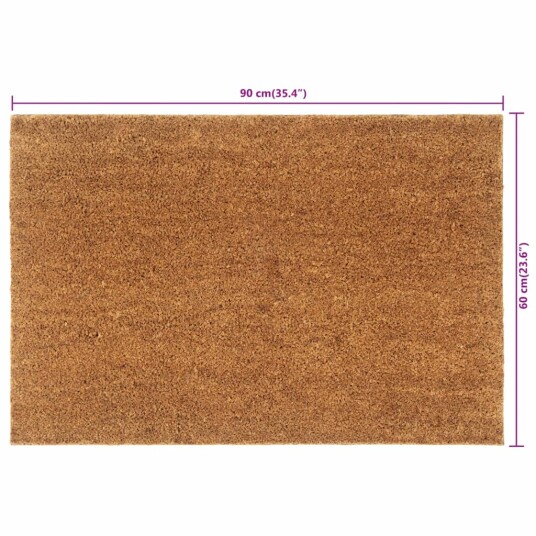 Dørmatte naturlig 60x90 cm tuftet kokosfiber 8721012225282