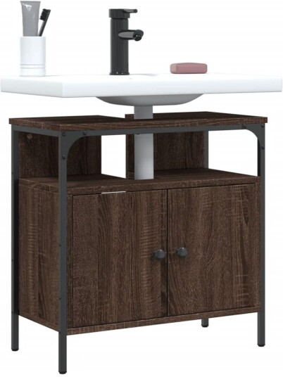 Servantskap brun eik 60x30x60 cm konstruert tre