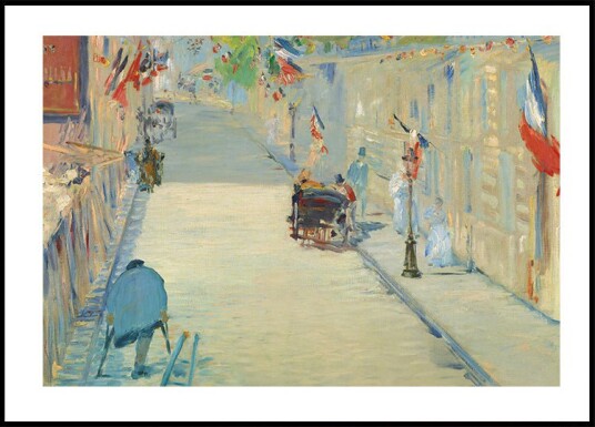 The Rue Mosnier With Flags By Édouard Manet Plakat Plakat / 30x40cm