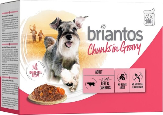 Briantos Våtfôr Chunks I Saus & Gulrøtter Storfe 48 X 100 G