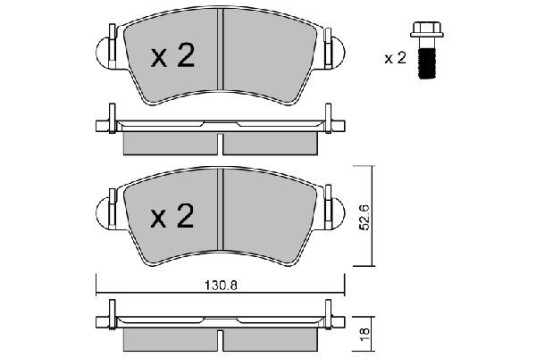 Bremseklosser AISIN BPPE 1019