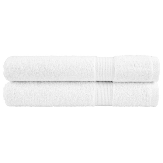  Premium saunahåndklær SOLUND 2 stk hvit 80x200 cm 600gsm
