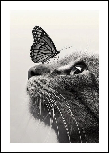 Butterfly Cat Plakat Plakat / 21x30cm