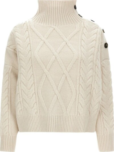 Yves Salomon Dame Strikkevarer Beige S,