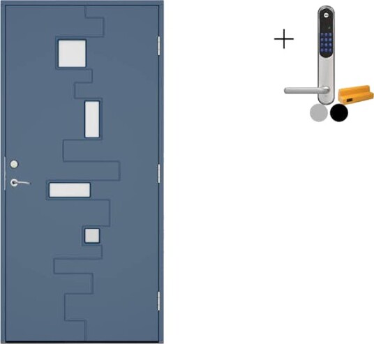 Ytterdør Swedoor Advance-Line Statement Flow med Yale Doorman Classic Home