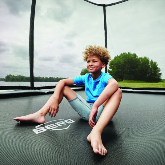 BERG Toys Berg Trampoline Champion 430 Grå Levels Med Sikkerhetsnett Deluxe 430 cm dia Grå Levels