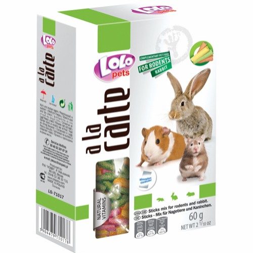 Lolo Pets A La Carte Sticks Mix Snacks Til Kanin Gnager Lolo Pets A La Carte Sticks Mix Snacks Til Kanin Gnager