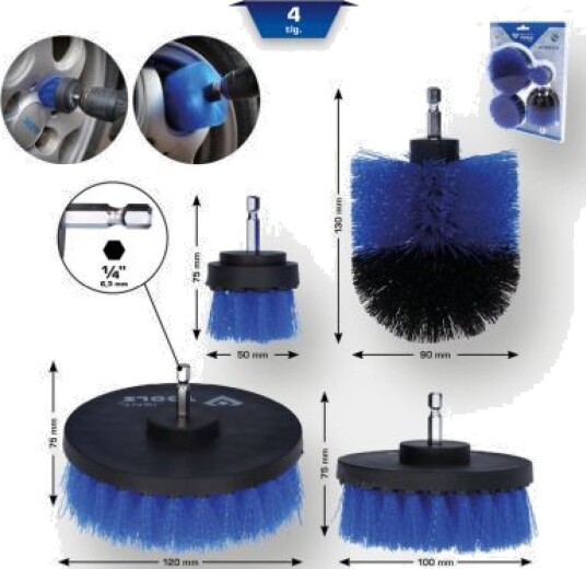 Ks Tools Bt103110 Børsteutstyrsett for Boremaskiner – 4 Deler