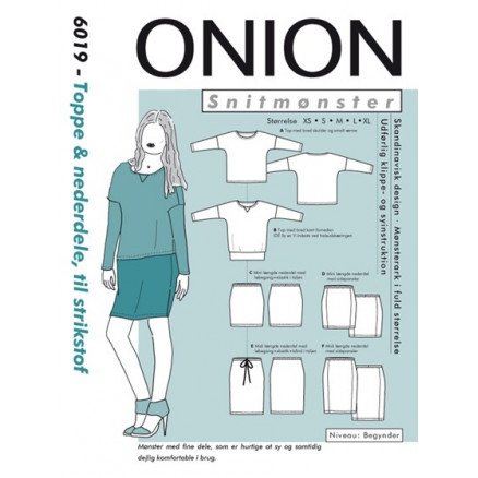 ONION Mønstermal 6019 Topper og skjørt str XS XL
