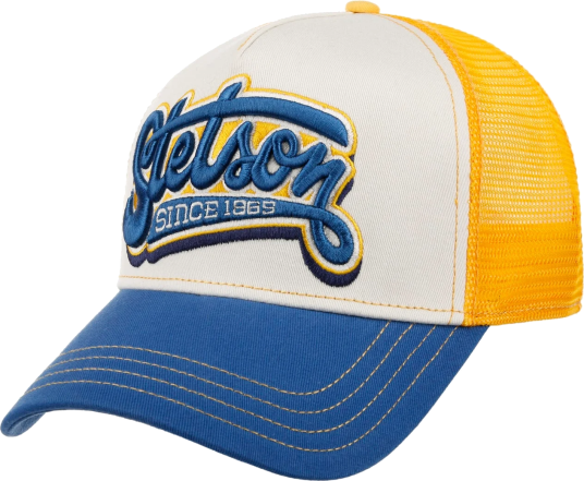 Stetson Lettering Trucker Cap Blue/White/Yellow OneSize Stetson Lettering Trucker Cap Blue/White/Yellow OneSize