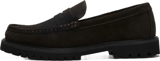 Selected Slmhugo Suede Penny Loafer Brown 46