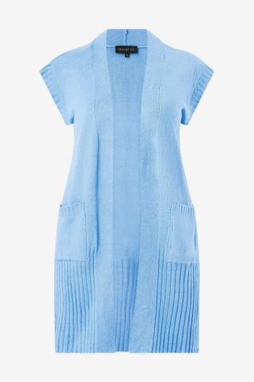 NO. 1 BY OX Vest Long Waistcoat Blå