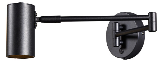 PESO Vegglampe – Sort GU10 1x7W LED justerbar arm