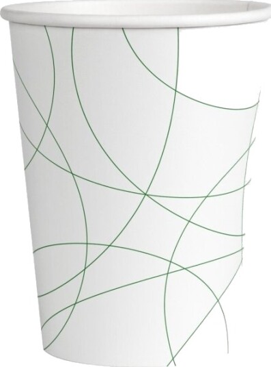 Kaffebæger Leaf Abstract Abena Gastro 11Cm Ø9cm 36 Cl 38 Cl Hvid Papir 16 Stk.