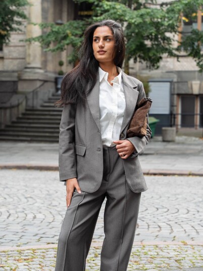 Y.A.S Reemaj Long Sleeve Blazer Grå 40