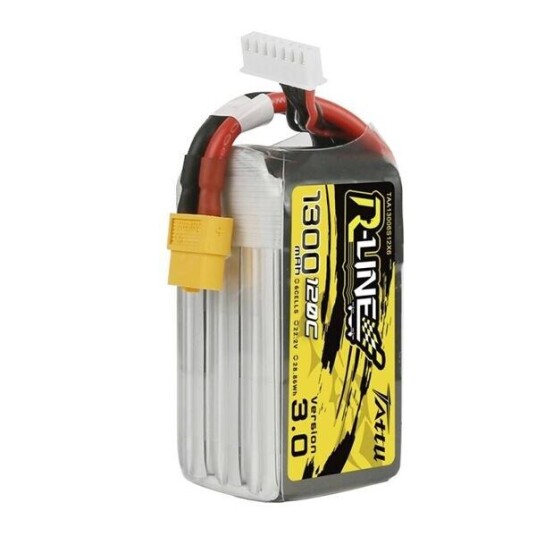 Tattu R-Line versjon 3.0 1300mAh 22,2V 120C 6S1P XT60 batteri