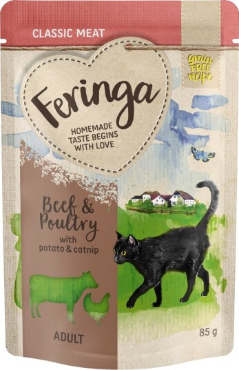 Feringa Våtfôr Porsjonsposer Og Fjærkre Okse 12 X 85 G