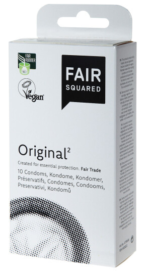 Fair Squared Original Veganske Kondomer 10 stk     - Klar