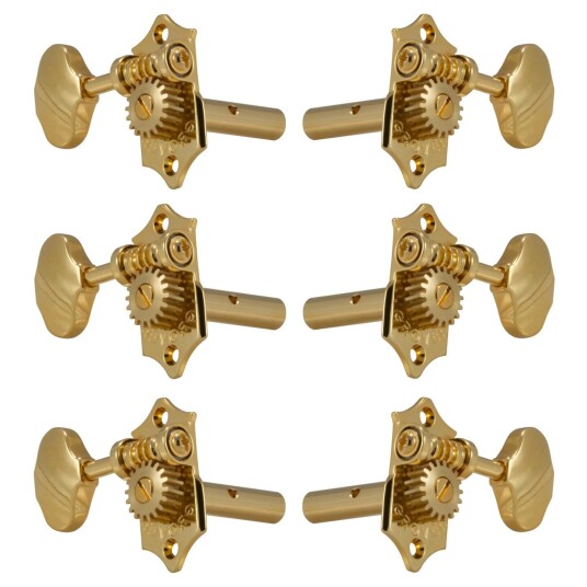Grover H97-18g Original Sta-Tite Guitar Machine Heads, 3+3 - Gull Grover H97-18g Original Sta-Tite Guitar Machine Heads, 3+3 - Gull