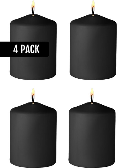 Shots Toys - Ouch! Ouch!: Tease Candles Black Fig, 4-pack, svart