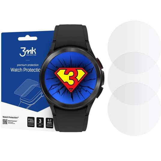 3MK Samsung Galaxy Watch 4 Classic (42mm) 3mk FlexibleGlass Skjermbeskytter - Gjennomsiktig
