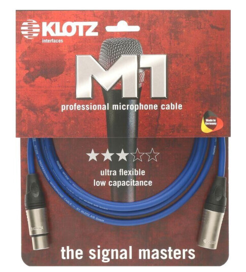 Klotz M1 Prime Mikrofonkabel Blå 5m Xlr/xlr Klotz M1 Prime Mikrofonkabel Blå 5m Xlr/xlr