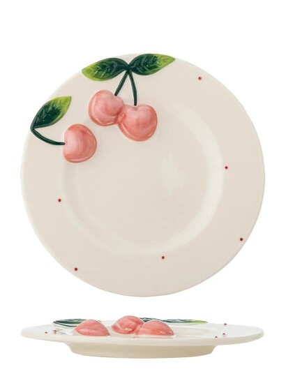 Bloomingville Berrie Plate   Cream   Ø 20.5 CM