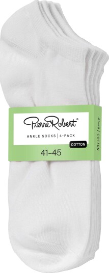 Pierre Robert Ankle Socks Cotton X4 White 41 45 Pierre Robert Ankle Socks Cotton X4 White 41 45