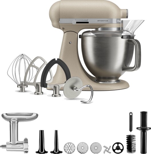 Kitchenaid Artisan Plus kjøkkenmaskin med kjøttkvern 4,7 liter oat
