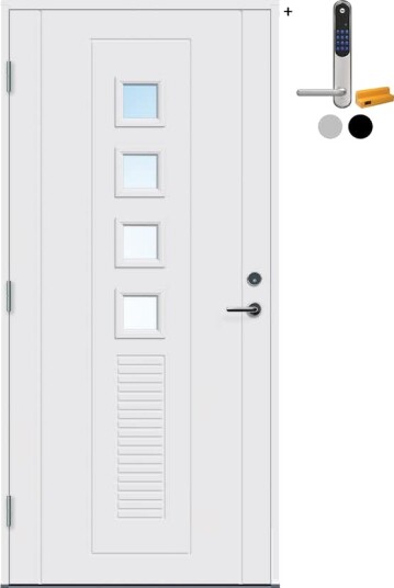 Ytterdør Bygg1 Alta Thermoisolert med Yale Doorman Classic Home