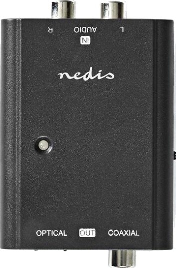 Nedis Digital Lydfilkonverter 1-veis med RCA og TosLink Sort
