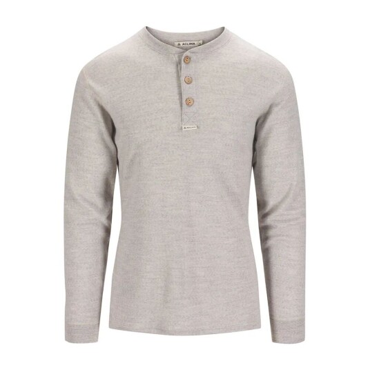 Aclima WarmWool Granddad-shirt (M) herre, beige - Str. S Aclima WarmWool Granddad-shirt (M) herre, beige - Str. S