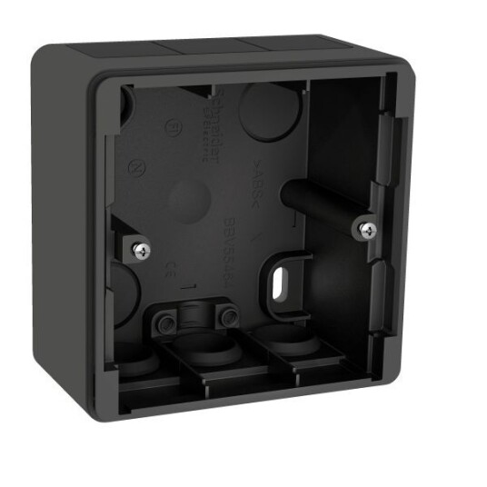Schneider Electric Exxact Primo Boks IP44, antrasitt 1-roms, 35 mm