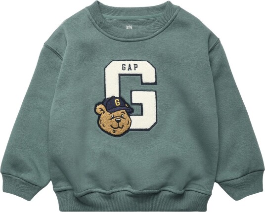 GAP Baby & Toddler Vintagesoft Varsity Logo Sweatshirt Green 104 GAP Baby & Toddler Vintagesoft Varsity Logo Sweatshirt Green 104