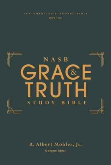 NASB The Grace and Truth Study Bible Trustworthy and Practical Insights Hardcover Green Red Le
