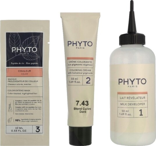 Phyto Phytocolor Permanent Color 110 ml #7.43 Golden Copper Blonde