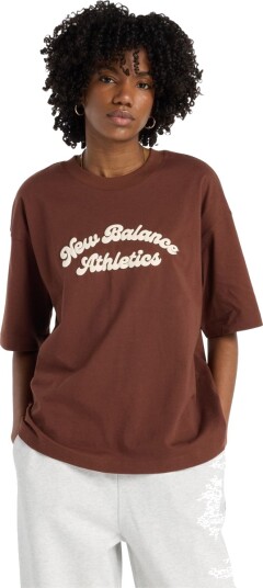 New Balance Linear Heritage Oversized T-Shirt - Brown - S