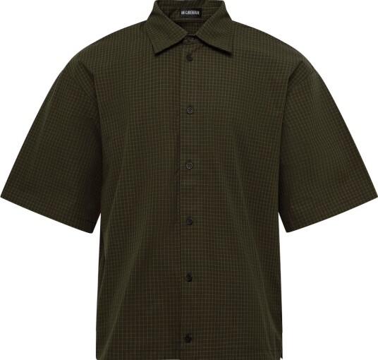 HAN Kjøbenhavn Checked Short Sleeve Shirt Brown M