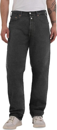 Replay M9Z1 Straight 9Zero1 Sustainable Denim Trousers Black 30 x 32