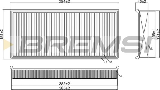 Luftfilter BREMSI FA0112 Luftfilter BREMSI FA0112