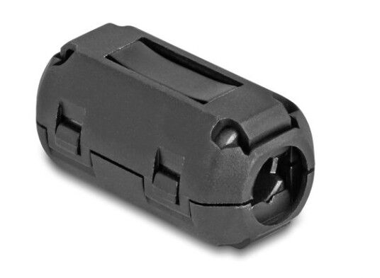 Delock Ferrittkjerne / Ferrittring For Rund Kabel 9 Mm 2 Stk Sort