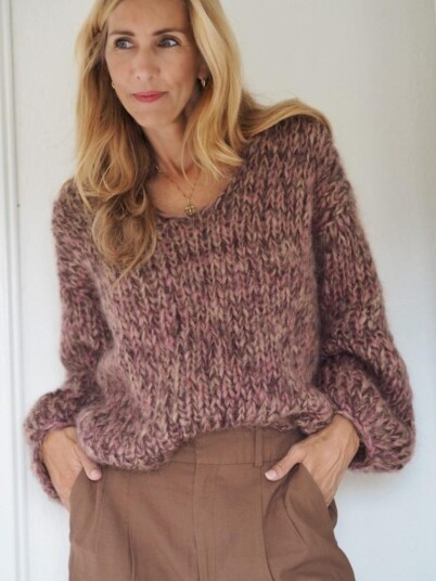 Knit Norway Lindteinstrikk Dusty Genser Oppskrift