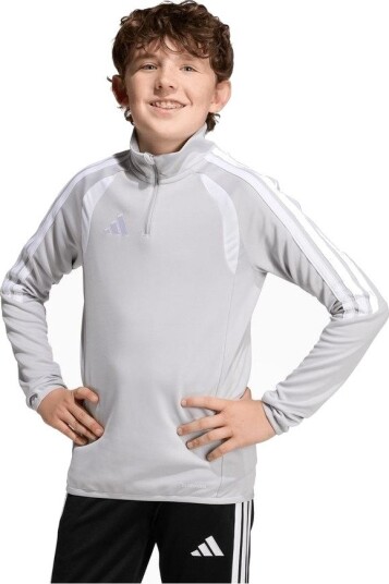 adidas Treningsskjorte Tiro 26 League Half Zip Grå/Hvit Barn størrelse 176 cm