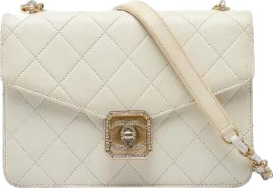 Chanel Vintage Dame Pre owned Hvit ONE SIZE, Chanel Vintage Dame Pre owned Hvit ONE SIZE,