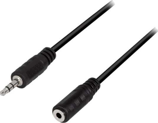 Logilink Lydforlengelseskabel Mini Phone Stereo 3.5 Mm Hunn Til Mini Phone Stereo 3.5 Mm Hann 10 M Svart